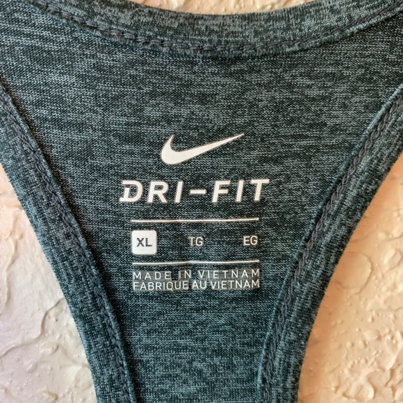 Nike Dri-Fit Gray Black Yoga Workout Running Training Racerback Top Wome… - Picture 8 of 11